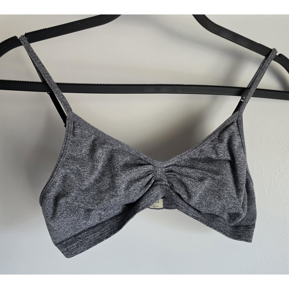 Wilfred Sports Bra Medium Grey Heathered Sleeveless Athleisure Activewear Top